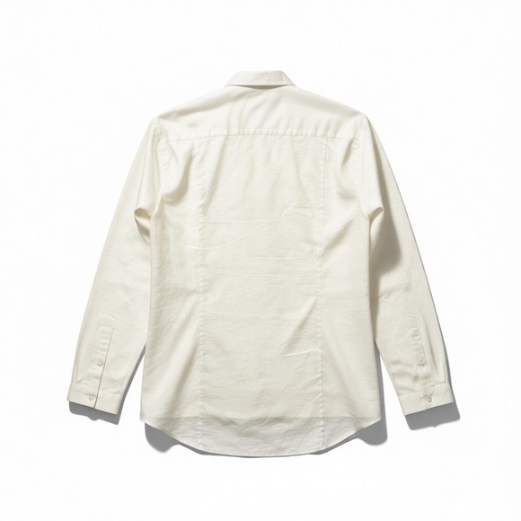 EXPRESS Essential White Cotton Pintuck Shirt M | Cottage Academia Boho Romantic - Picture 3 of 10